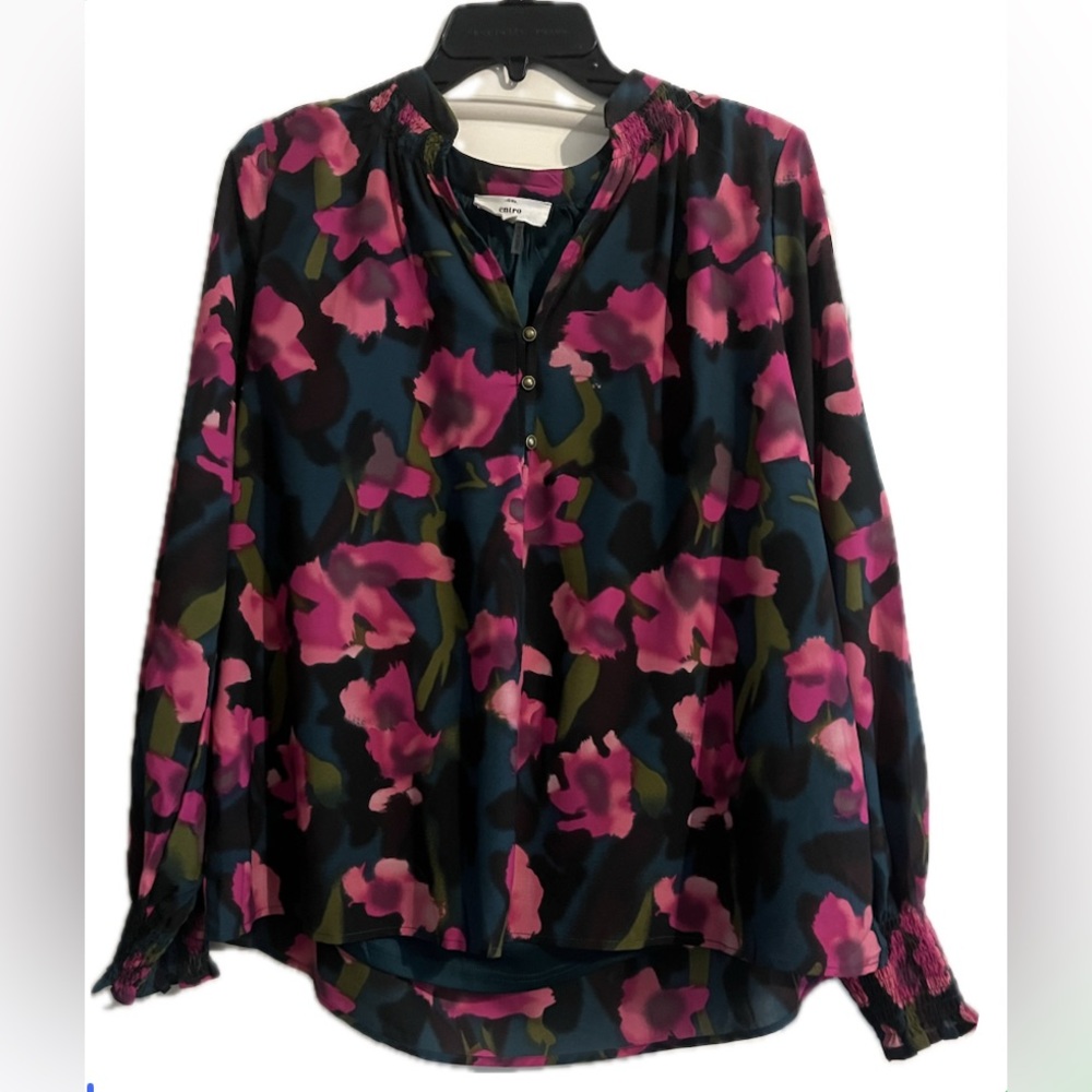 Entro Floral Pink and Blue Women's Top